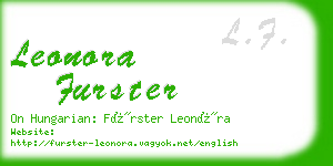 leonora furster business card
